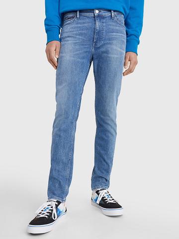 Férfi Tommy Hilfiger Low rise skinny fit Farmer Nadrág Kék | HU 1153RVD